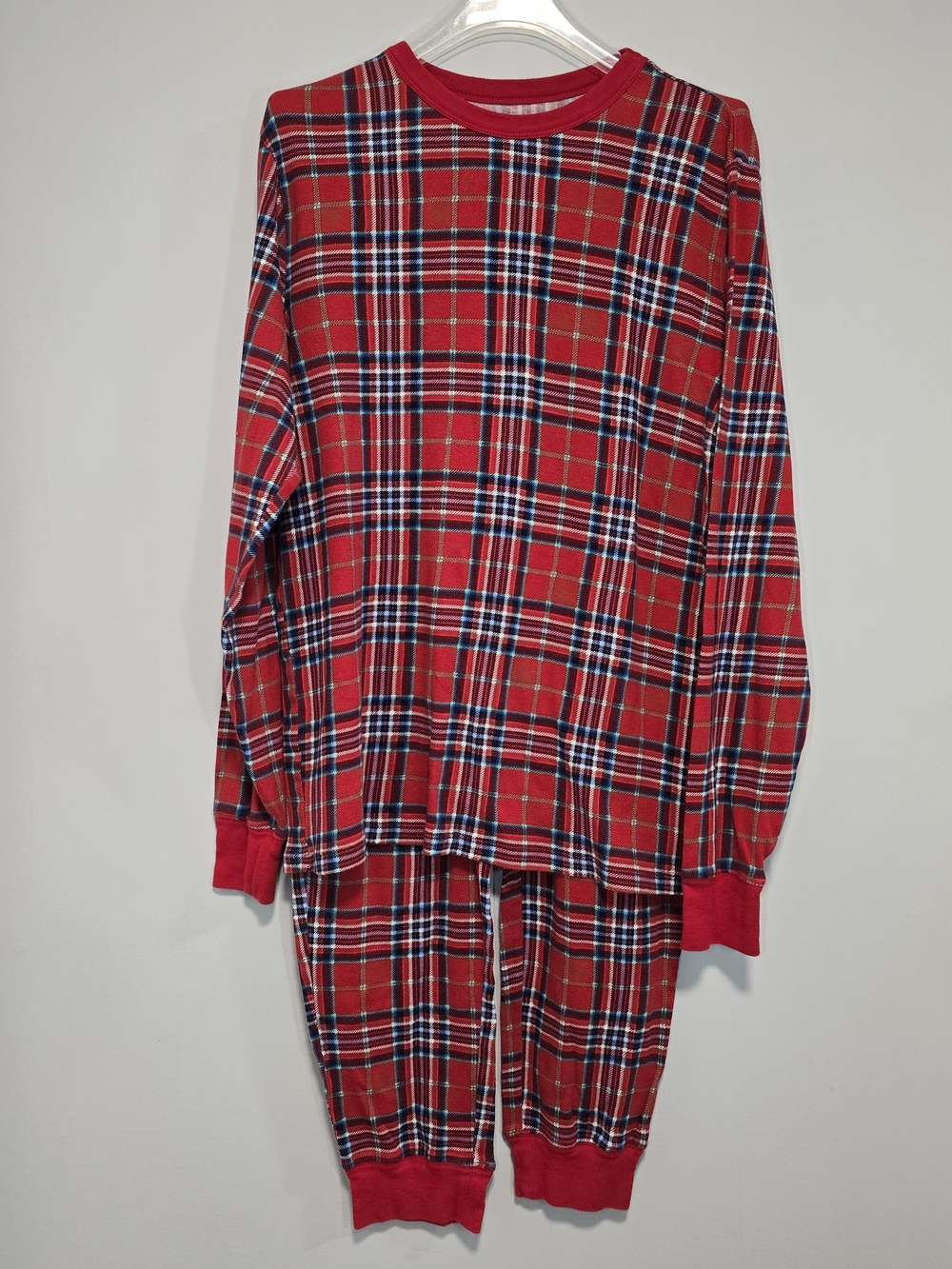 Kids Red Plaid Pajama Set - Cozy Long Sleeve Sleepwear Small
